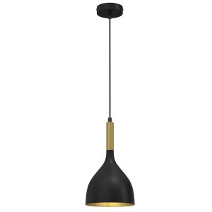 Lampa wisząca czarny matowa-złoty mat Noak 1xE27x15W Luminex 845228