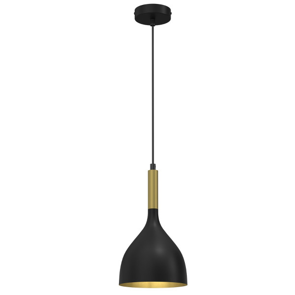 Lampa wisząca czarny matowa-złoty mat Noak 1xE27x15W Luminex 845228