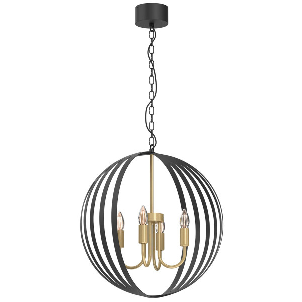 Lampa wisząca czarny matowa-złoty mat Sparkle 4xE14x15W Luminex 845827