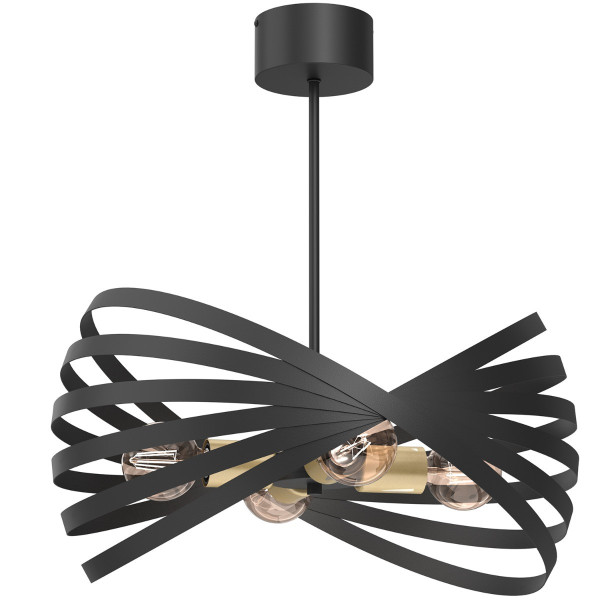 Lampa wisząca czarny matowa-złoty mat Sparkle 4xE27x15W Luminex 846240