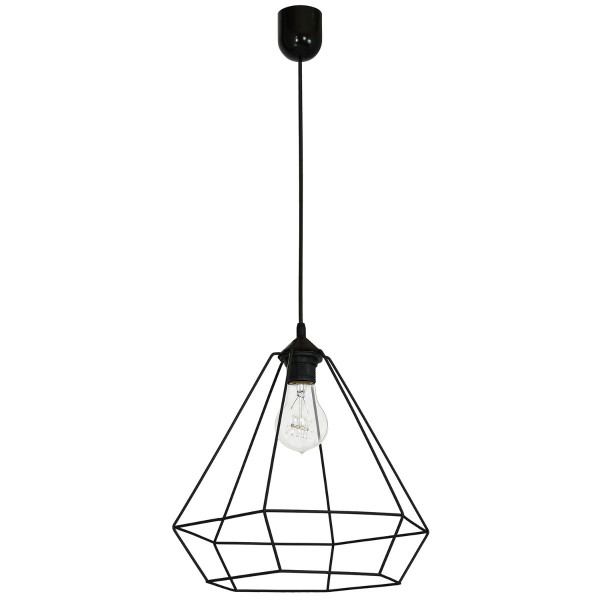 Lampa wisząca czarny matowy Alma 1xE27x15W wym: 90x35x35 cm Luminex 847971