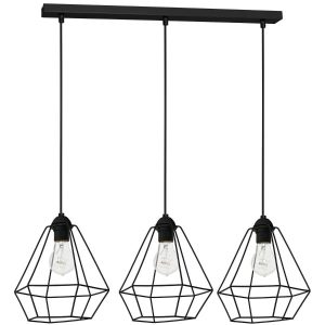 Lampa wisząca czarny matowy Alma 3xE27x15W wym: 110x70x25 cm Luminex 847460 Lampa wisząca czarny matowy Alma 3xE27x15W wym: 110x70x25 cm Luminex 847460