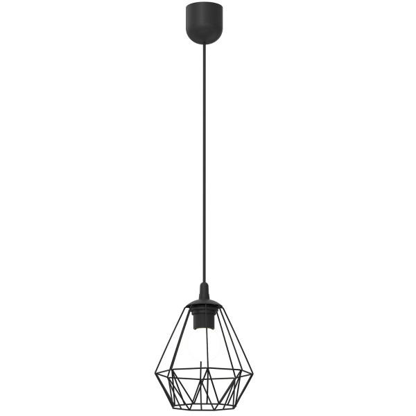 Lampa wisząca czarny matowy Bergen 1xE27x15W wym: 110x19x19 cm Luminex 845843