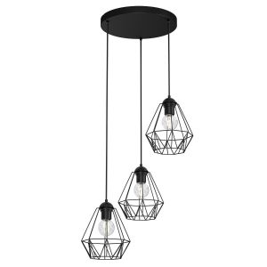 Lampa wisząca czarny matowy Bergen 3xE27x15W wym: 110x44x44 cm Luminex 845254 Lampa wisząca czarny matowy Bergen 3xE27x15W wym: 110x44x44 cm Luminex 845254