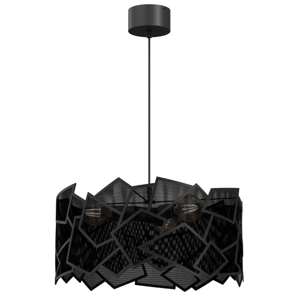 Lampa wisząca czarny matowy Camo 3xE27x15W wym: 110x49,5x49,5 cm Luminex 847430