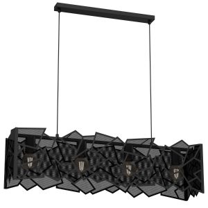 Lampa wisząca czarny matowy Camo 4xE27x15W wym: 110x90x20,5 cm Luminex 847506 Lampa wisząca czarny matowy Camo 4xE27x15W wym: 110x90x20,5 cm Luminex 847506