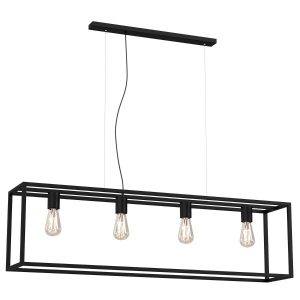 Lampa wisząca czarny matowy Frame 4xE27x15W wym: 120x122x23 cm Luminex 847361 Lampa wisząca czarny matowy Frame 4xE27x15W wym: 120x122x23 cm Luminex 847361