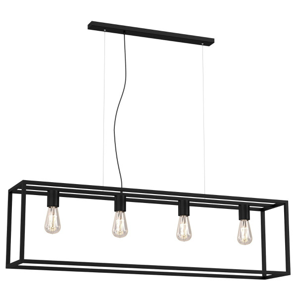 Lampa wisząca czarny matowy Frame 4xE27x15W wym: 120x122x23 cm Luminex 847361