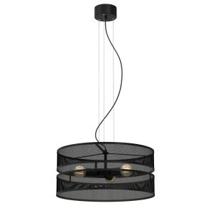 Lampa wisząca czarny matowy Glum 3xE27x15W wym: 120x55x55 cm Luminex 847298 Lampa wisząca czarny matowy Glum 3xE27x15W wym: 120x55x55 cm Luminex 847298
