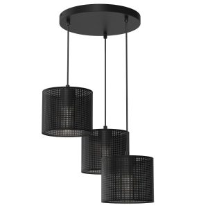 Lampa wisząca czarny matowy Loft shade 3xE27x15W wym: 110x45x45 cm Luminex 845730 Lampa wisząca czarny matowy Loft shade 3xE27x15W wym: 110x45x45 cm Luminex 845730