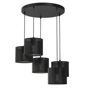 Lampa wisząca czarny matowy Loft shade 5xE27x15W wym: 110x58x58 cm Luminex 846351 Lampa wisząca czarny matowy Loft shade 5xE27x15W wym: 110x58x58 cm Luminex 846351