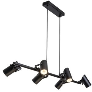 Lampa wisząca czarny matowy MAXIMILIAN 6xGU10x25W wym: 150x87x20 cm Rabalux 845805 Lampa wisząca czarny matowy MAXIMILIAN 6xGU10x25W wym: 150x87x20 cm Rabalux 845805