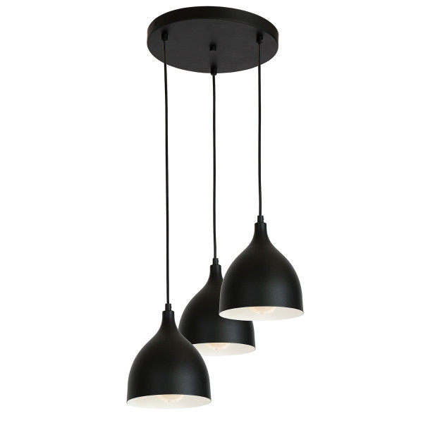 Lampa wisząca czarny matowy Noak classic 3xE27x15W Luminex 846371