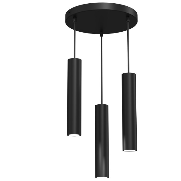 Lampa wisząca czarny matowy Raito 3xGU10x8W wym: 110x30x30 cm Luminex 845222