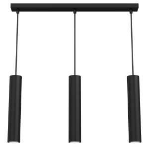 Lampa wisząca czarny matowy Raito 3xGU10x8W wym: 110x60x6 cm Luminex 845654 Lampa wisząca czarny matowy Raito 3xGU10x8W wym: 110x60x6 cm Luminex 845654