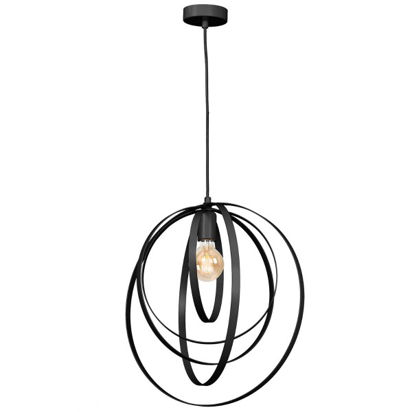 Lampa wisząca czarny matowy Ringo 1xE27x15W wym: 130x45x45 cm Luminex 847447