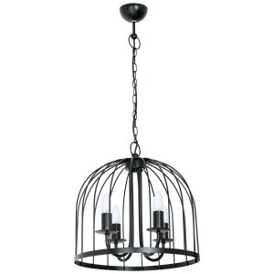 Lampa wisząca czarny matowy Single 4xE14x15W wym: 90x39x39 cm Luminex 845829