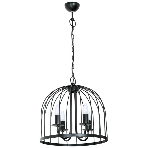 Lampa wisząca czarny matowy Single 4xE14x15W wym: 90x39x39 cm Luminex 845829