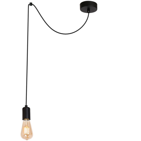 Lampa wisząca czarny matowy Spindel 1xE27x15W wym: 120x120x5 cm Luminex 847312
