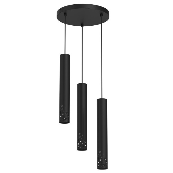 Lampa wisząca czarny matowy Tibia Buble 3xGU10x8W wym: 110x30x30 cm Luminex 846308