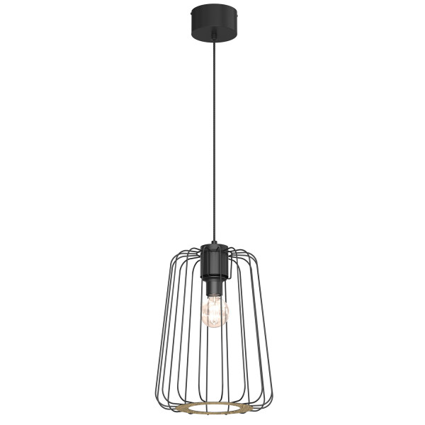 Lampa wisząca czarny matowy Trad 1xE27x15W wym: 135x28x28 cm Luminex 845985