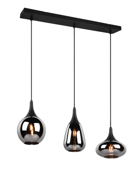 Lampa wisząca czarny metalizowany LUMINA 3xE14x40W Trio 850826