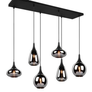 Lampa wisząca czarny metalizowany LUMINA 6xE14x40W Trio 850829 Lampa wisząca czarny metalizowany LUMINA 6xE14x40W Trio 850829