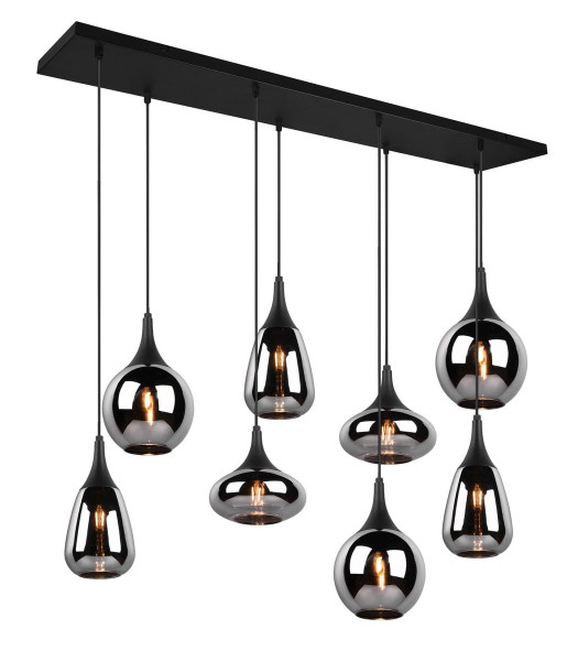 Lampa wisząca czarny metalizowany LUMINA 8xE14x40W Trio 850943