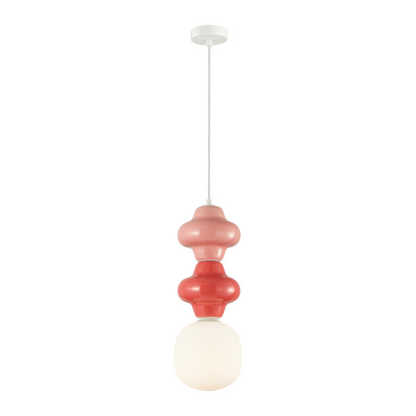 Lampa wisząca czerwona LATERA 1xE14x40W wym: 120x18x18 cm Italux 835798