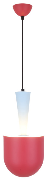 Lampa wisząca czerwona VISBY 1xE27x40W wym: 144x19x19 cm Candellux 924138