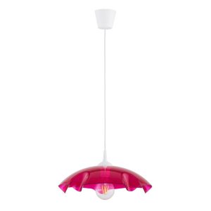 Lampa wisząca czerwono-biała LILIA 1xE27x15W wym: 85x39x39 cm Alfa 841861 Lampa wisząca czerwono-biała LILIA 1xE27x15W wym: 85x39x39 cm Alfa 841861