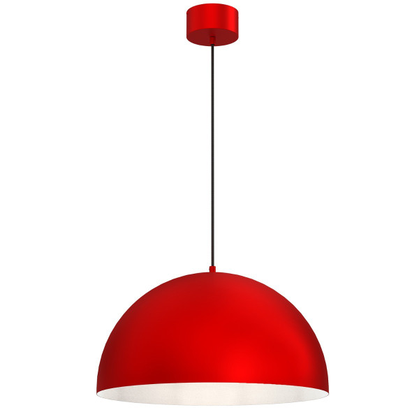 Lampa wisząca czerwono-biała Single 1xE27x15W wym: 145x50x50 cm Luminex 846099