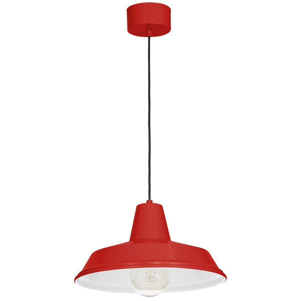 Lampa wisząca czerwony matowa-biała Class 1xE27x15W Luminex 847528