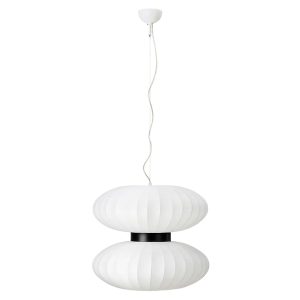 Lampa wisząca Daburu 2-punktowa tkaninowa biała 39328 Lampa wisząca Daburu 2-punktowa tkaninowa biała 39328