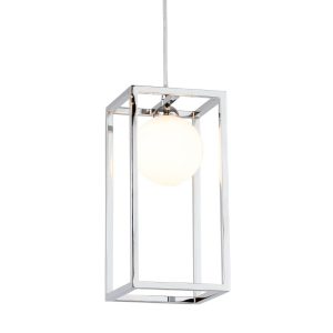 Lampa wisząca Daisy sześcian chromowana 1xG9x4W wym:120x14x14cm IP20 Italux 1018999 Lampa wisząca Daisy sześcian chromowana 1xG9x4W wym:120x14x14cm IP20 Italux 1018999