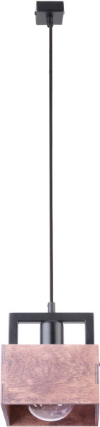 Lampa wisząca Dakota ciemne drewno-czarna 1xE27x15W IP20 Sigma Lighting 1026822