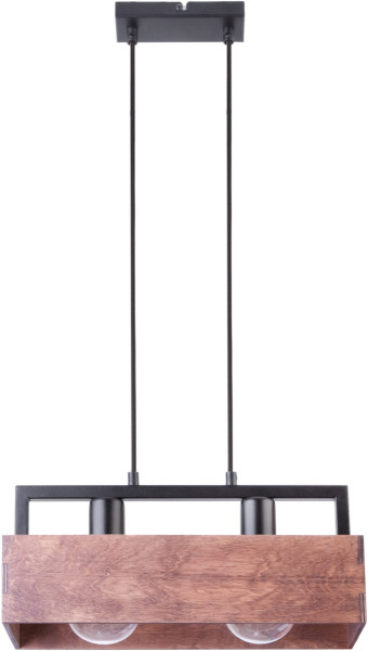 Lampa wisząca Dakota ciemne drewno-czarna 2xE27x15W IP20 Sigma Lighting 1027184