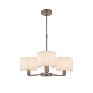 Lampa wisząca DALEY lniane abażury antyczny brąz 3xE14x15W IP20 Endon 991262 Lampa wisząca DALEY lniane abażury antyczny brąz 3xE14x15W IP20 Endon 991262