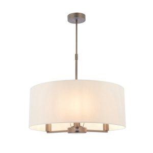Lampa wisząca DALEY lniany abażur antyczny brąz 3xE14x15W IP20 Endon 991306 Lampa wisząca DALEY lniany abażur antyczny brąz 3xE14x15W IP20 Endon 991306