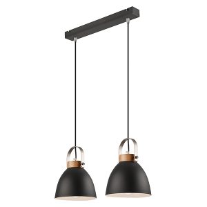 Lampa wisząca Danielle 2-punktowa stalowa czarna 54652 Lampa wisząca Danielle 2-punktowa stalowa czarna 54652
