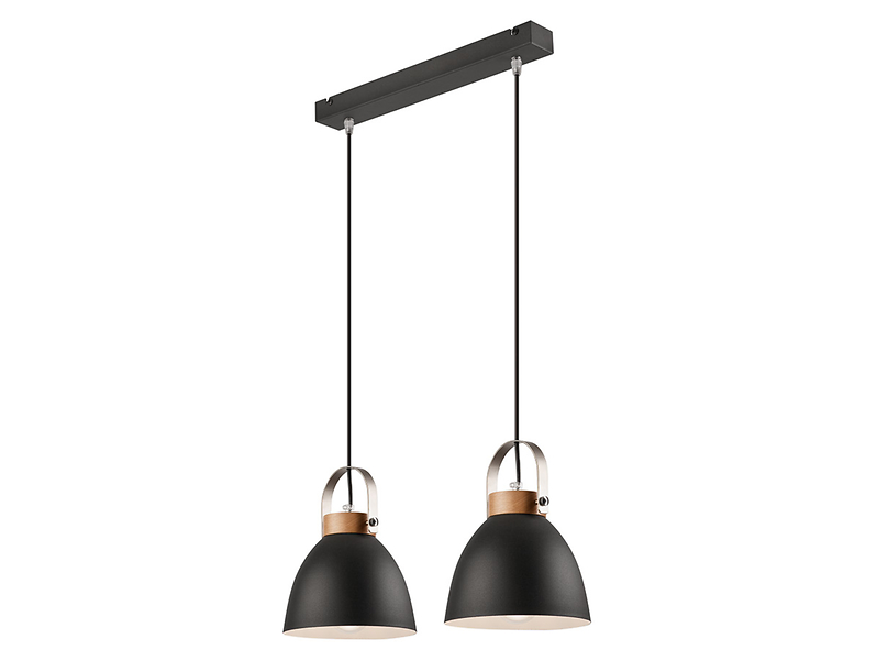 Lampa wisząca Danielle 2-punktowa stalowa czarna 54652