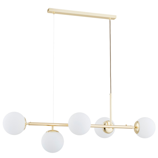 Lampa wisząca DANSA białe kule mosiężno-złota 5xE14x10W IP20 Alfa 1019174