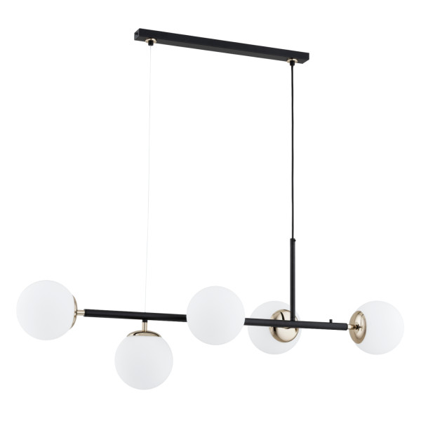 Lampa wisząca DANSA złote detale czarna 5xE14x10W IP20 Alfa 1019264