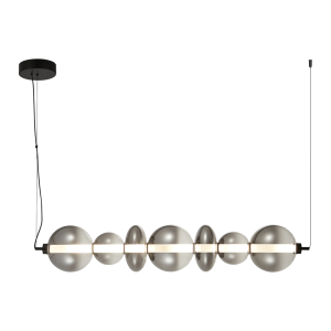 Lampa wisząca DAPHNE czarna metal szkło LED 130 cm 1071958 Lampa wisząca DAPHNE czarna metal szkło LED 130 cm 1071958