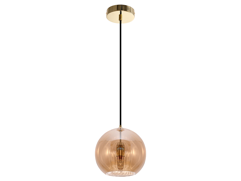 Lampa wisząca Daphne szklana bursztynowa 382080