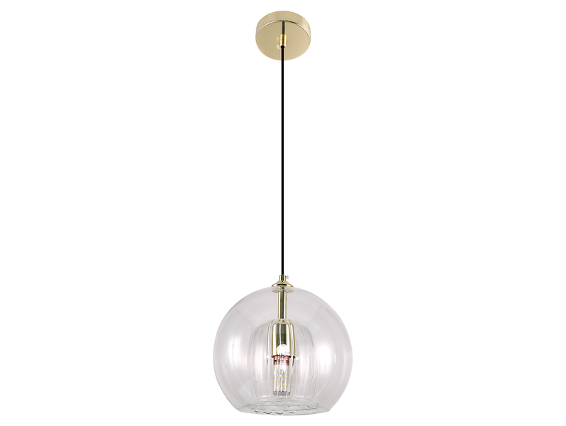 Lampa wisząca Daphne szklana złoto-transparentna 382081