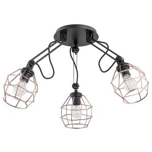 Lampa wisząca DARTH druciane miedziane klosze czarna 3xE27x15W IP20 Alfa 1030219 Lampa wisząca DARTH druciane miedziane klosze czarna 3xE27x15W IP20 Alfa 1030219