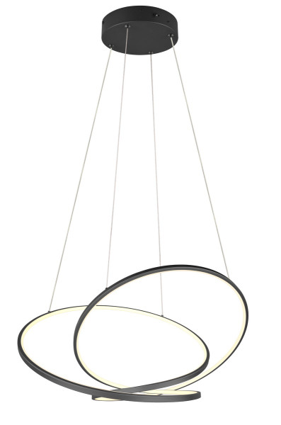Lampa wisząca DARVIN czarna LED 52W biały zmienny 6700lm IP20 Trio 989856