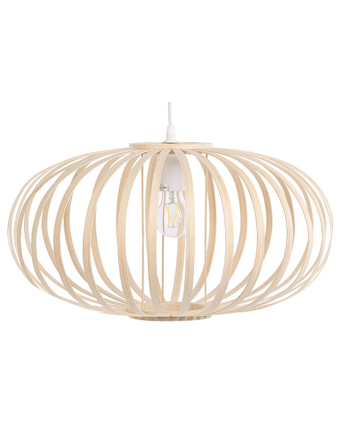 Lampa wisząca dekoracyjna bambusowa jasne drewno 137798