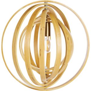 Lampa wisząca dekoracyjna drewniana jasna 624928